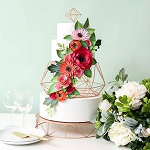 Rose gold geometric cake stand unused